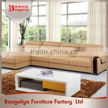 Aesthetic design economical good elasticity leather sofa set