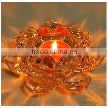 2016 New high quality hot sale pretty crystal candleholder, crystal lotus flower, crystal decoration