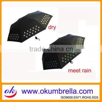2015 new style automatic foldable color change umbrella