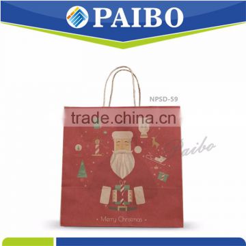 NPSD-59 New Christmas 2017 Paper Handbag with handle Professional factory for xmas eve Factory