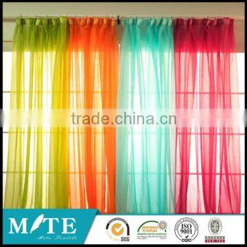 100% polyester fashion plain crystal sheer voile curtains,crystal sheer voile fabric