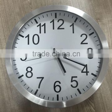 12" cheap Aluminum Quartz Wall Clock / promotional wall clock