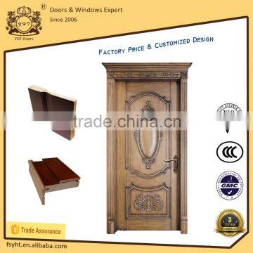 2016 New Arrival Best Price Interior Wooden Frame Solid Wood Door