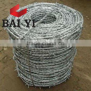 50kg/roll galvanized barbed iron wire ( Direct Factoty )