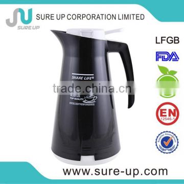 On promotion double wall glass inner plastic thermos carafe (JGGV010)