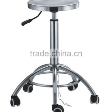 Gas Lift Stool Made by Stainlness Steel with Wheels