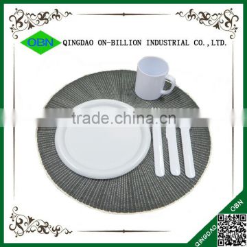 Handicraft woven cheap round hot food dining table mat