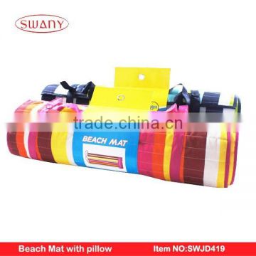 2016 TOP SALE High Quality Outdoor Folding Cheap Antibacterial Rolling Up Beach Mat with pillow
