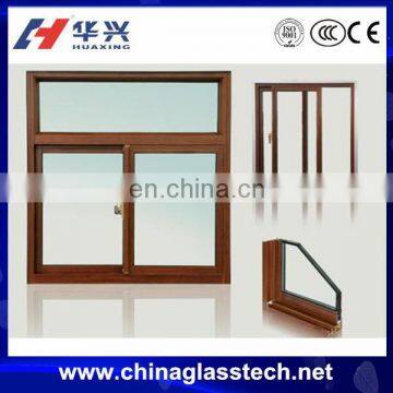 CE Sliding/Casement Powder Coated Brown Aluminum Windows