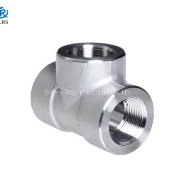 High Pressure Stainless Steel Forged Steel Pipe Fitting/ ASME B16.11  Equal Tee