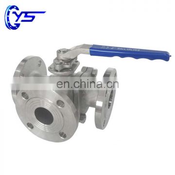 L Type T Type Female Thread End Flange End Stainless Steel Ball Valve With Handle