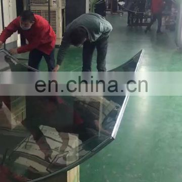 Shenzhen Manufacturer curved tempered glass roof wholesale price