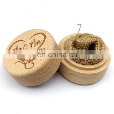 amazon hot sale proposal ring box solid beech walnut wedding wooden jewelry box