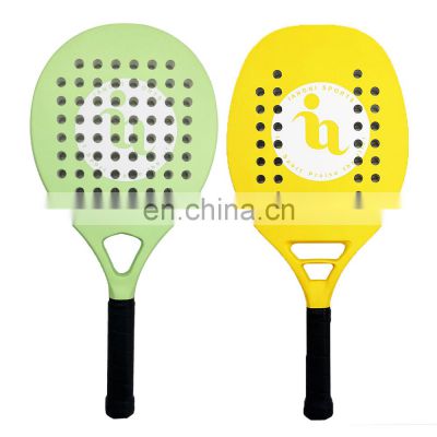 Custom 20mm thickness graphite carbon tennis paddle/padel beach racket set