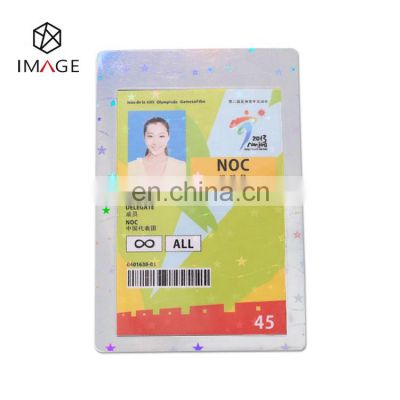 Holographic Heat Lamination Card Sleeves/Name Tag Pouch for Event IDs
