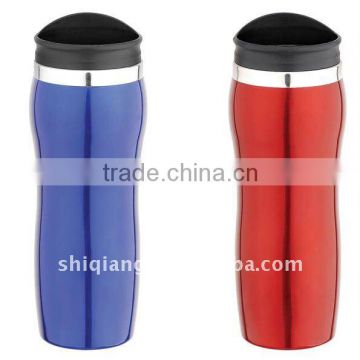 350ml double wall stainless steel travel coffee mug tumbler with leakproof lid