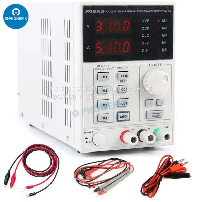 KORAD KD3005D precision adjustable DC power supply 30V 5A, suitable for mobile phone repair.