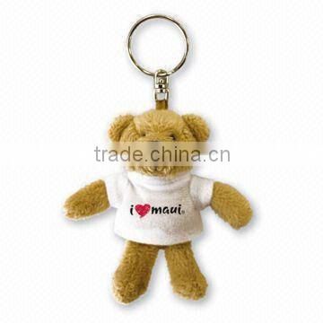 plush bear toy keychain, stuffed plush bear keychain