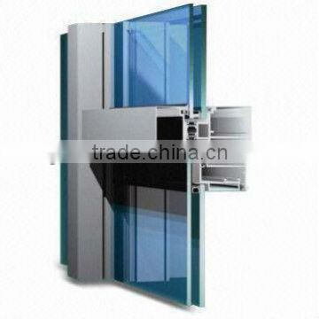 Aluminum glass wall 6063 T5 with glass used for industrial or windows and doors, curtain wall, handrail, solar system