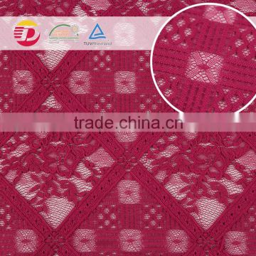 wholesale cheap purple red 3D african guipure lace fabric