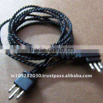 best selling hearing aid cord 3pin single cord for siemens hearing aids