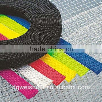 Fiberglass PET braided expandable sleeve for fibre protection