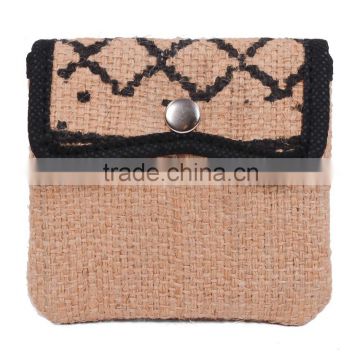 Natural Fibres Jute Small Coin Pouch