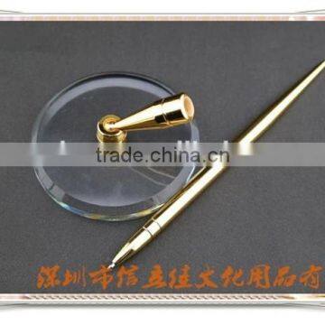TT-01 cheap golden table pen , desk pen with holder , bank pen