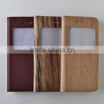 New arrival flip phone case holster with wood grain