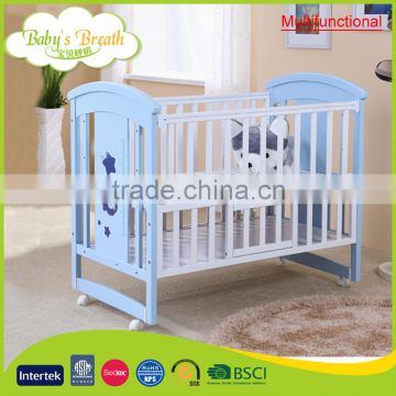 WBC-36B adjustable multifunctional crib for newborn baby, recycling baby crib 2016