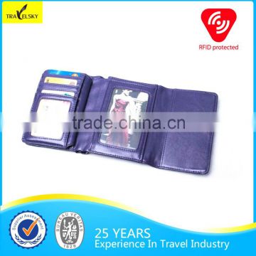 13587 high-quality palm clutch new style RFID blocking leather woman wallet