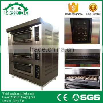 BOSSDA Best Quality and Easy Maintence 3 deck oven 6trays used pizza gas ovens for sale