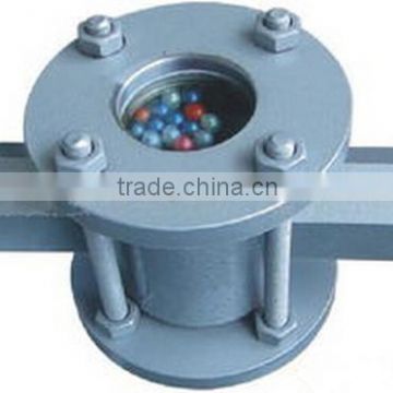 Fabricated floating ball sight galss