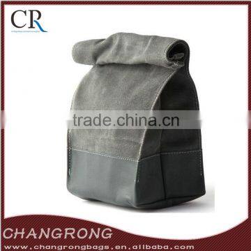 High Quality Waxed Canvas Lunch Bag For Adults Canvas Food Bag                        
                                                Quality Choice