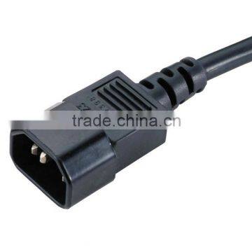 UL approval IEC 60320 C14 power cord tinned end