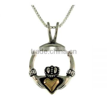 SRP0012 Fashionable Jewelry Give You My Heart Bronze Claddagh Fancy Necklace