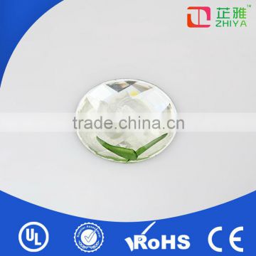 China crystal resin flat back clear gemstone pendant