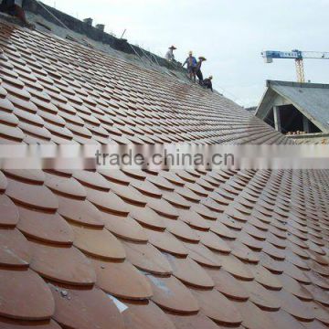 ceramic fish-designed roof tiles for hotel villa roofing system