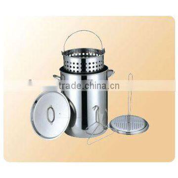 Multifunctional Stainless Steel Turkey Pot For Frying,Cooking Or Steaming Food