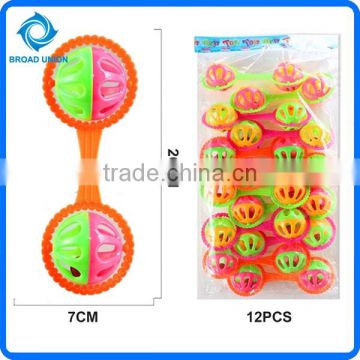 12PCS Baby Rattle Small Plastic Toys Hand Bell