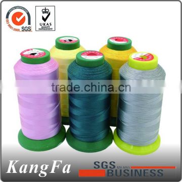 Lower price 100% polyester high tenacity sewing dyed thread for riding things
