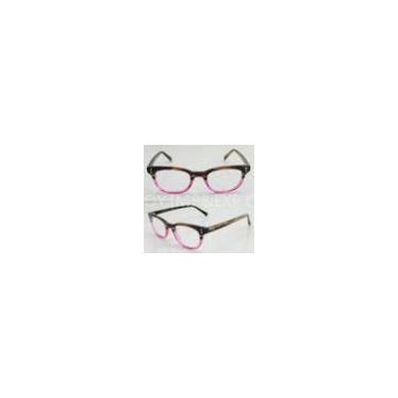 Fashion Oval Handmade Acetate Pink Womens Eyeglass Frames With Custom Logo