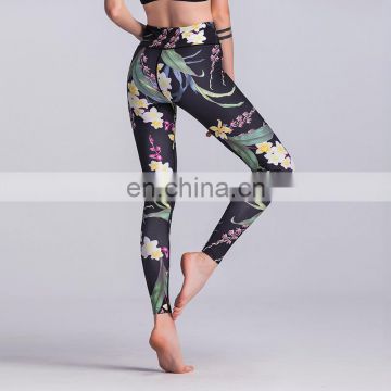 Toning fitness fashion printing soft women's leggings yoga sports gym pants