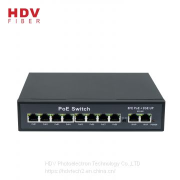ODM/OEM 2*1000M RJ45 Port And 10/100M Switch 8 Port POE IEEE 802.3af Ethernet Switch