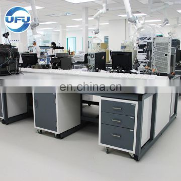 Chemical Lab Furniture  H Frame Workbench with Movable Cabinet