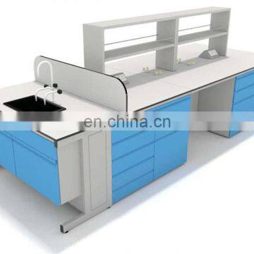 2018 Ho Pui High Quality Steel Laboratory Bench Table price with Reagent Shelf