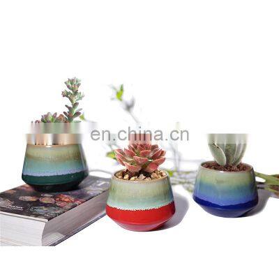 Wholesale Home Decorative Succulent Cactus Pots Small Flower Pot Ceramic Planter For Indoor Plants