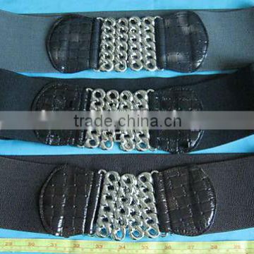 PVC Elastic Belt Clothing Accessories Belt for 29.5~30" PVC BELT FRONT WITH ELASTIC BACK, ATS-8094