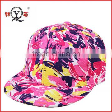 100% polyester scrawl hip pop snapback cap and hat