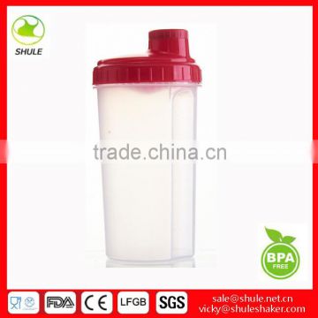 800ml (measurement up to 700ml) graded scale in ml and oz shaker bottle with client color and logo